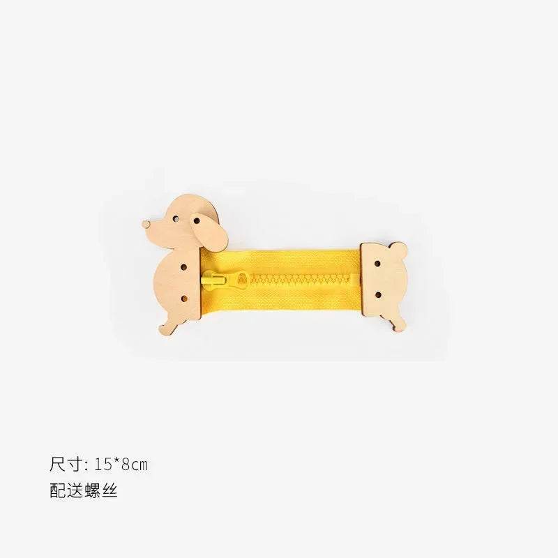 DIY Montessori Busy Board Wooden Toy Accessory Animal Hourglas Alarm Clock Mirror Educational Unlock Sensory Toy - ToylandEU