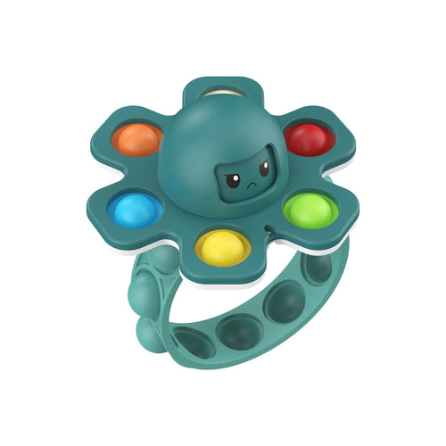 Octopus Wristband Hand Fidget Push POP Antistress Toy Spin Face ToylandEU.com Toyland EU