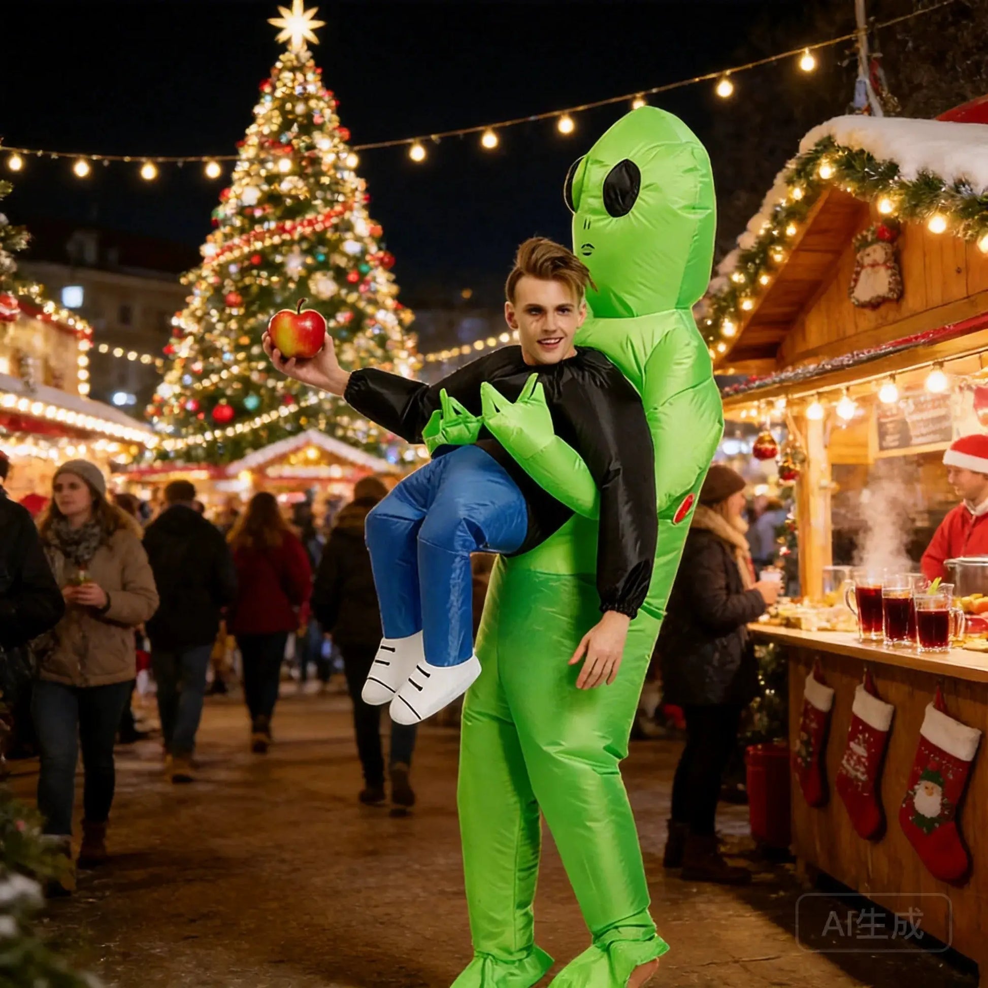 ET-Aliens Inflatable Costume Scary Monster Cosplay For Adult Kids Thanksgiving Christmas Party Festival Stage Children Clothing - ToylandEU