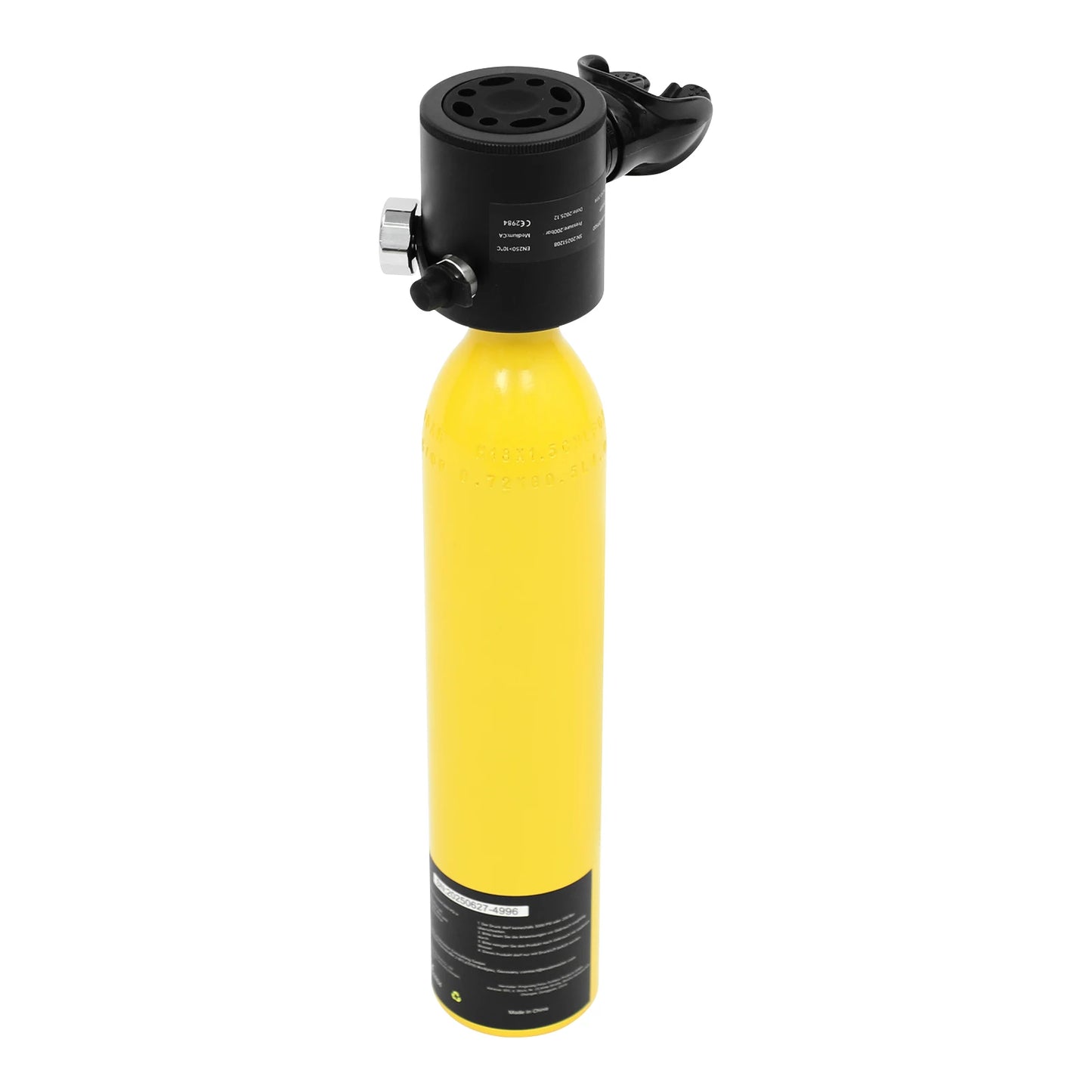 Mini Scuba Tank | 0.5L Capacity | Manual Pump Included | Emergency Backup Strap