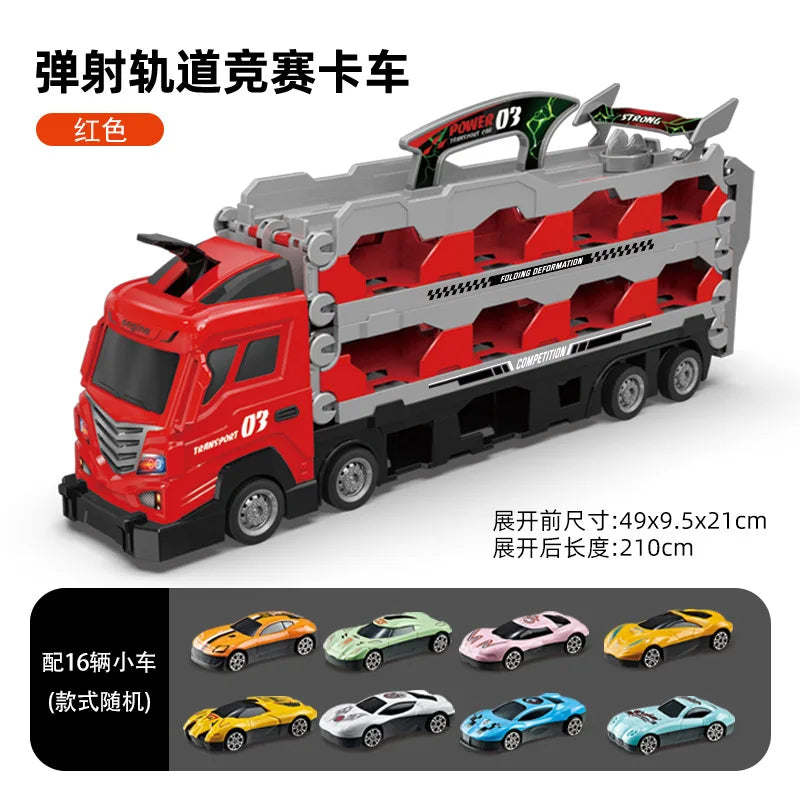 The Little Bus Big Container Truck Storage Box Parking Lot Playset - ToylandEU