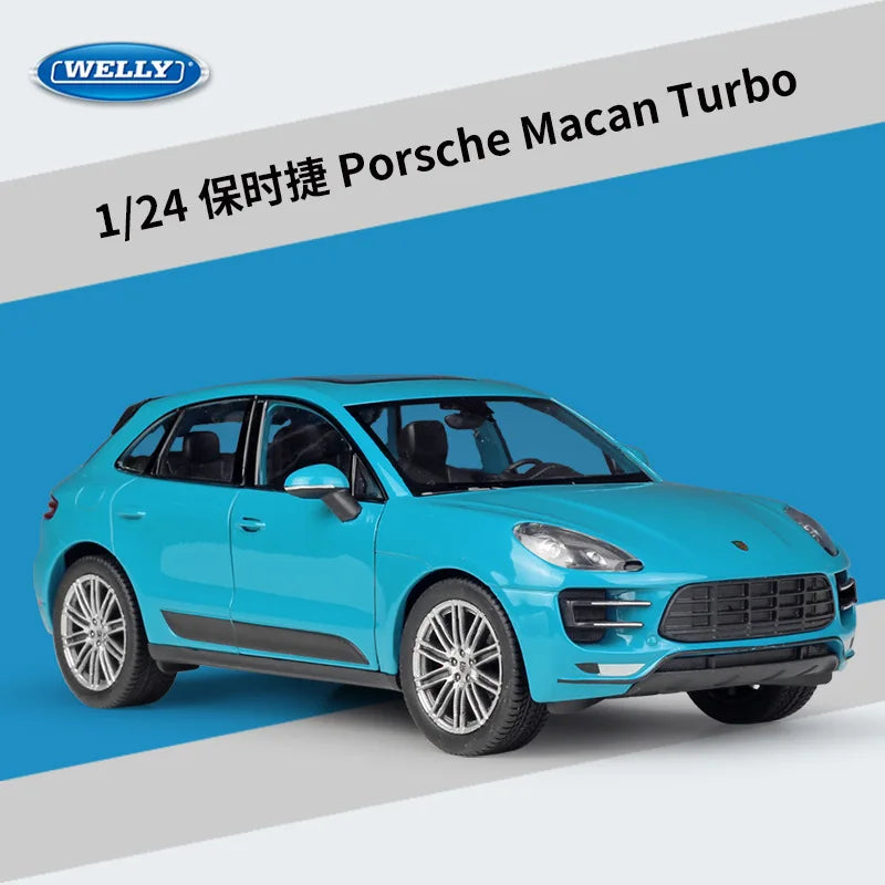 Diecast Car Model | 1:24 Porsche Macan Turbo | Alloy Diecast | Welly