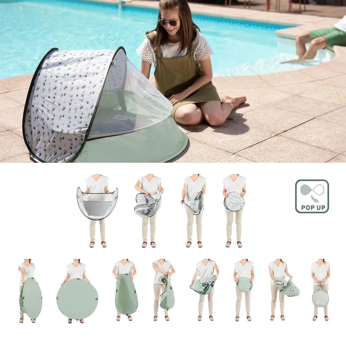 Outdoor Pop Up Tent With Mosquito Net Kiddie Pool Deluxe