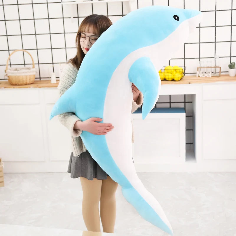 Giant Pink Dolphin Plush Toy - Soft Stuffed Sea Animal in Various Sizes - ToylandEU