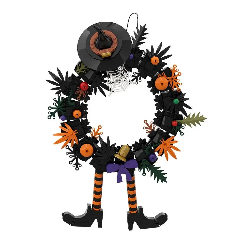 Gobricks MOC Halloween Terror Movies Witch Hat Building Block Set Pumpkin Door Tree Witch Hat Bricks Pumpkin Ghost Toys Gift - ToylandEU