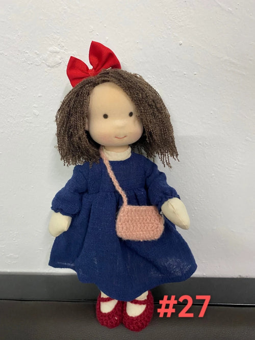 Adorable Handmade Waldorf Plush Doll Girl with Native Enamel Design ToylandEU.com Toyland EU