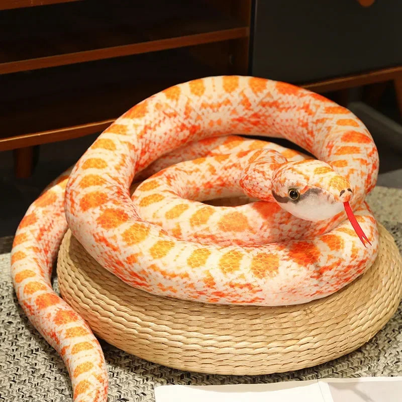 Giant Snake Plush | Gold Coiled Design | Toylandeu™