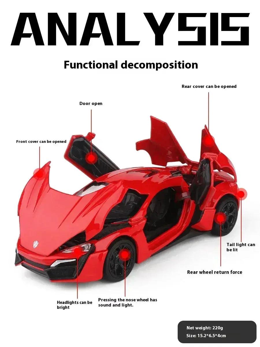  Scale 1 32 Diecast Lykan HyperSport Alloy Model Sound -  ToylandEU™