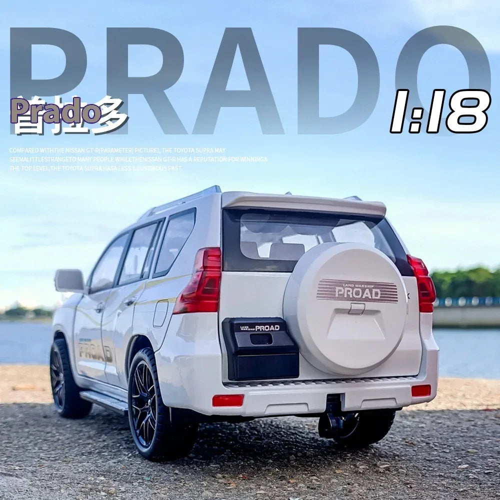 Scale 1 To 18 Diecast Metal Toyota Prado Off Road SUV Car Model - ToylandEU