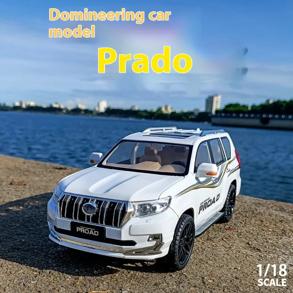 Scale 1 To 18 Diecast Metal Toyota Prado Off Road SUV Car Model - ToylandEU
