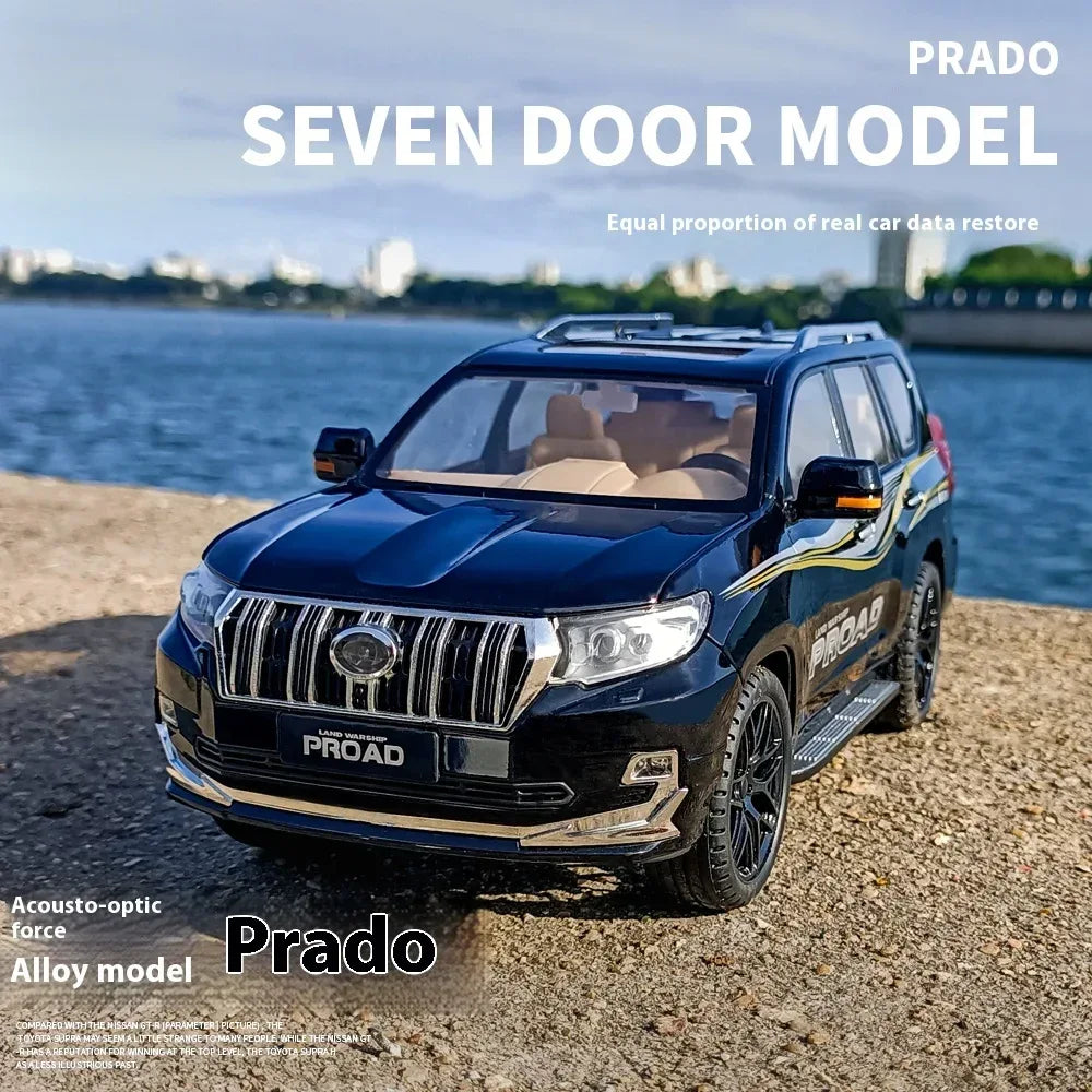 Scale 1 To 18 Diecast Metal Toyota Prado Off Road SUV Car Model - ToylandEU