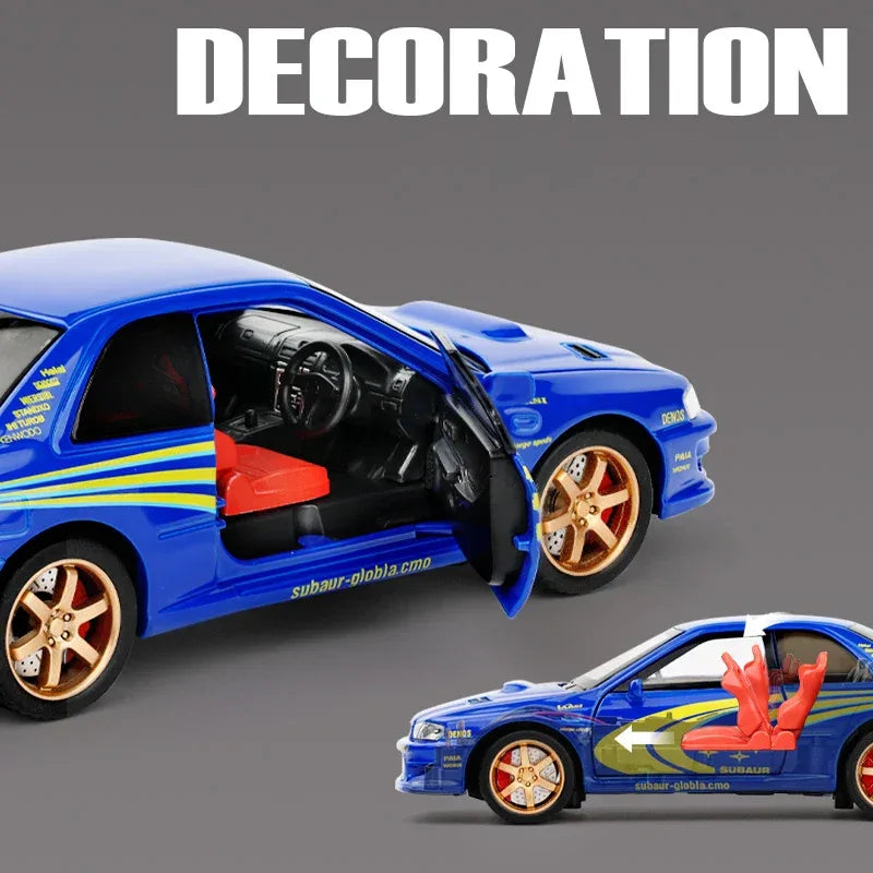 Scale 1 To 32 Diecast Metal Subaru Impreza WRX STI Car Model - ToylandEU