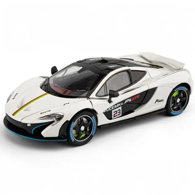 Scale 1 to 24 McLaren P1 GTR Diecast Model Car Alloy Sound And Lights - ToylandEU