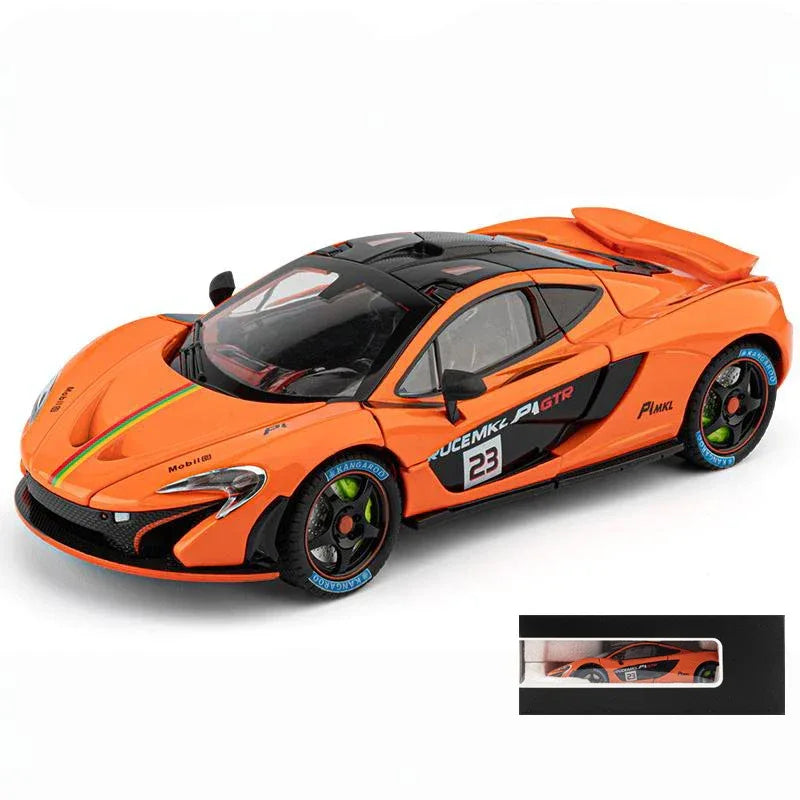 Scale 1 to 24 McLaren P1 GTR Diecast Model Car Alloy Sound And Lights - ToylandEU