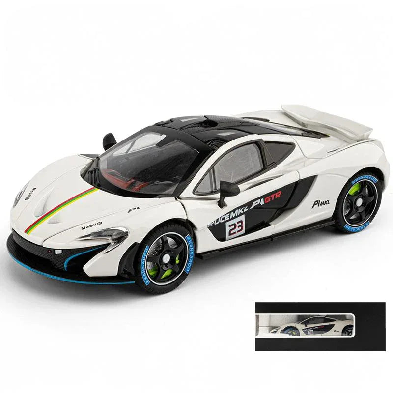 Scale 1 to 24 McLaren P1 GTR Diecast Model Car Alloy Sound And Lights - ToylandEU