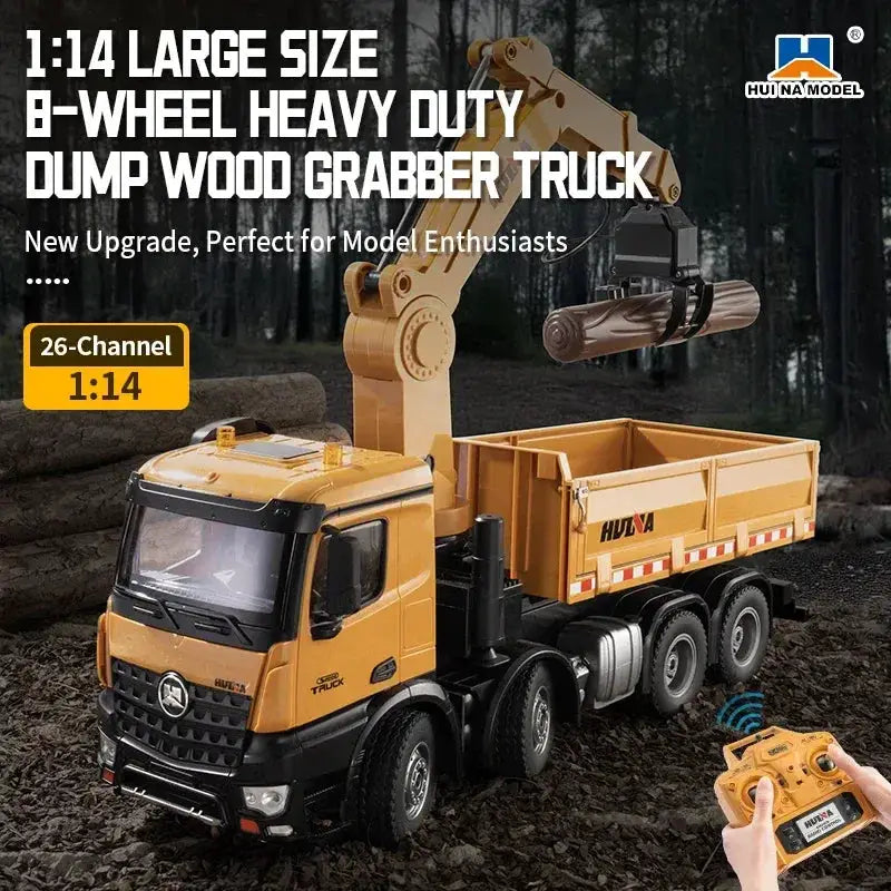 Scale Alloy Remote RC Dump Truck With Grab Function - ToylandEU