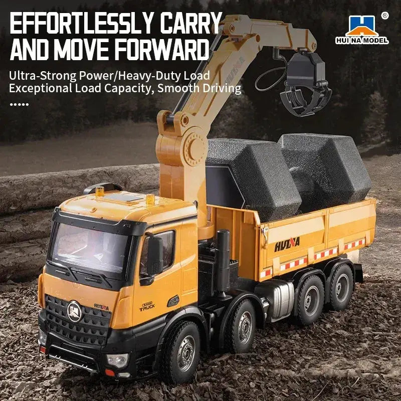 Scale Alloy Remote RC Dump Truck With Grab Function - ToylandEU