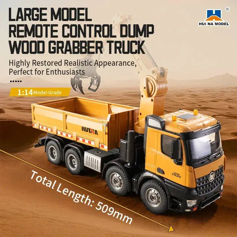 Scale Alloy Remote RC Dump Truck With Grab Function - ToylandEU