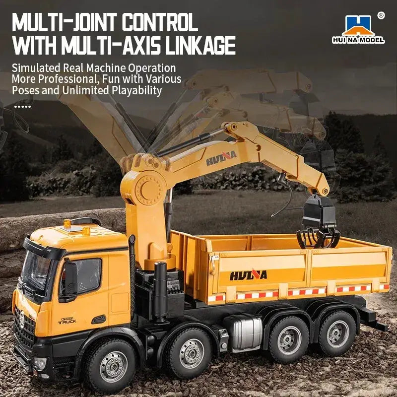 Scale Alloy Remote RC Dump Truck With Grab Function - ToylandEU