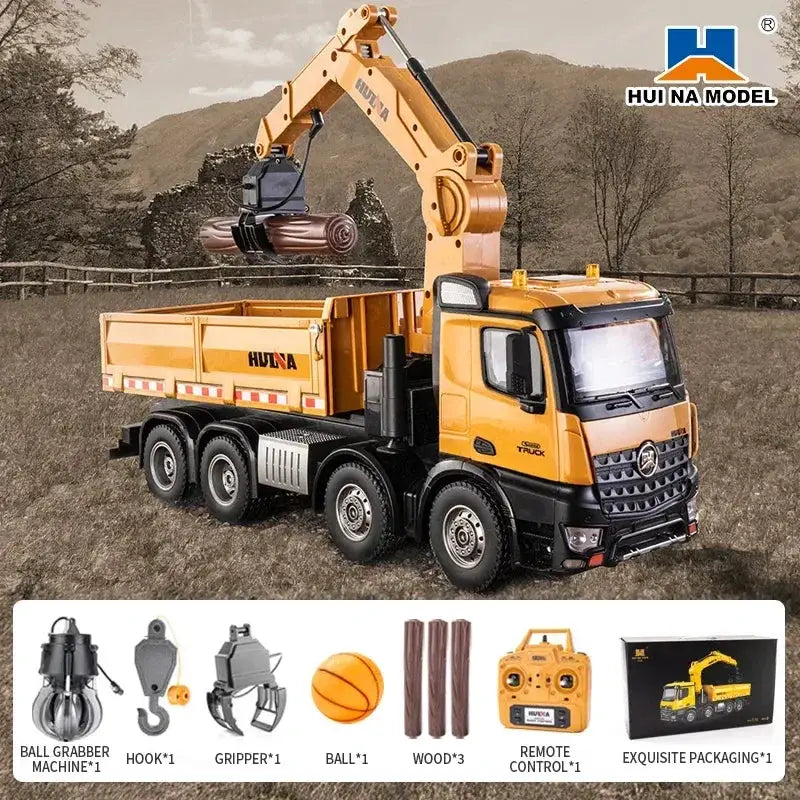 Scale Alloy Remote RC Dump Truck With Grab Function - ToylandEU
