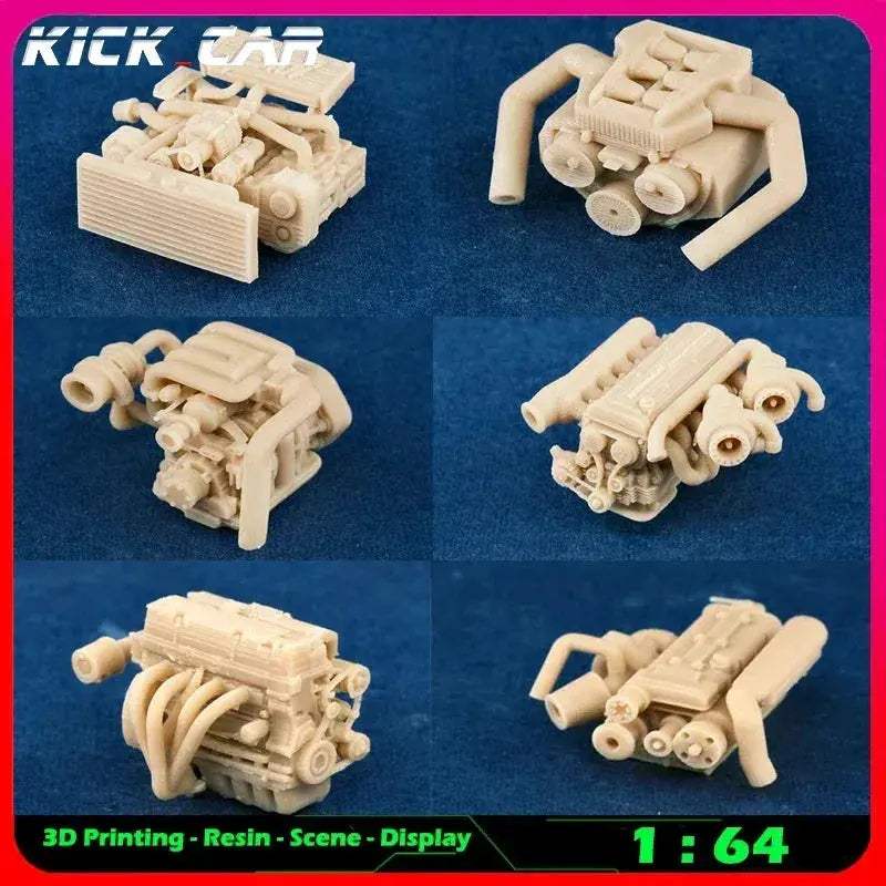 Scale Car Engine For Diorama Garage Scene Paintable - ToylandEU