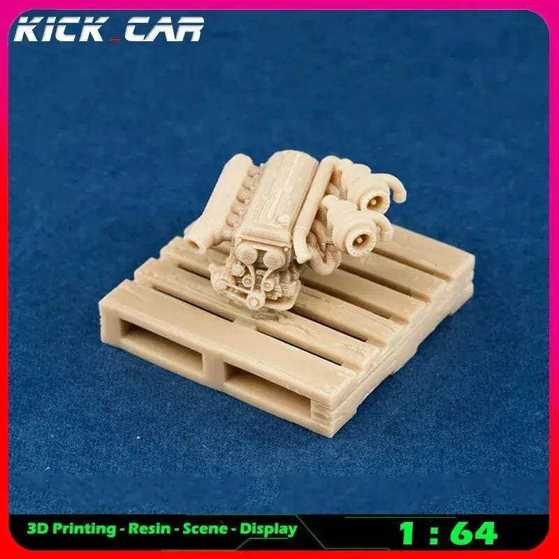 Scale Car Engine For Diorama Garage Scene Paintable - ToylandEU