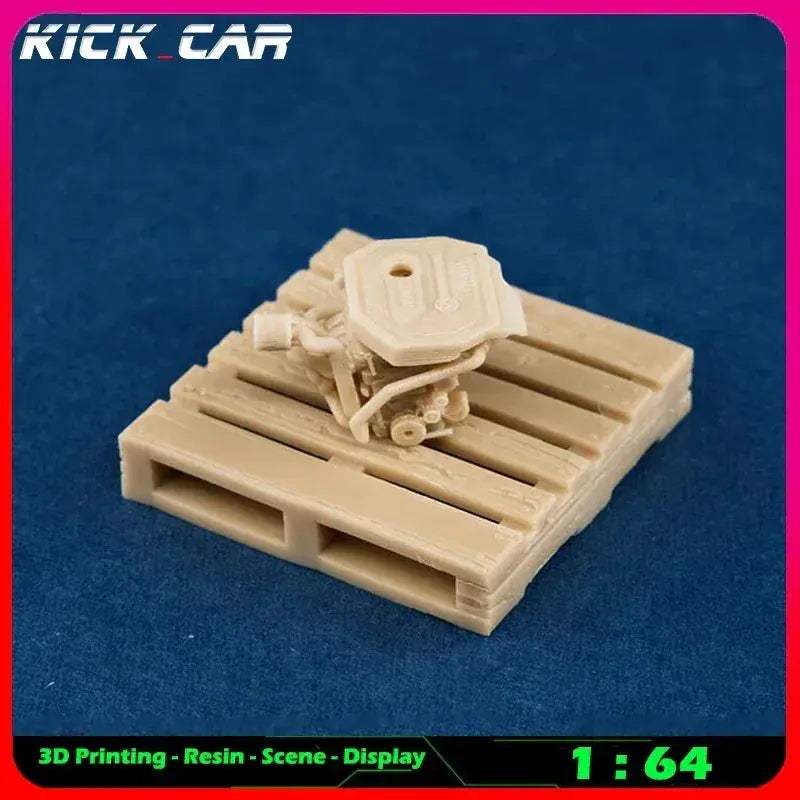 Scale Car Engine For Diorama Garage Scene Paintable - ToylandEU