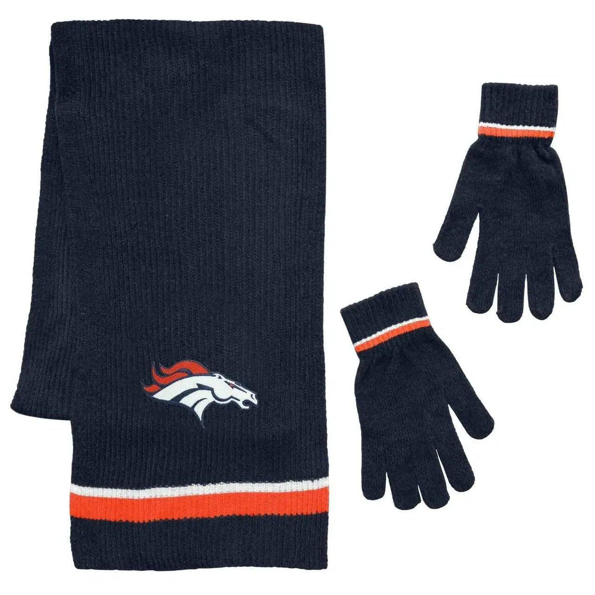  Denver Broncos Scarf And Glove Gift Set Cozy Chenille -  ToylandEU™