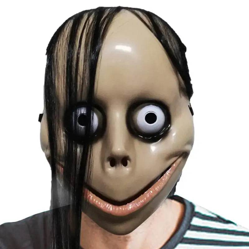 Scary Halloween Mask With Wig Long Hair For Cosplay - ToylandEU