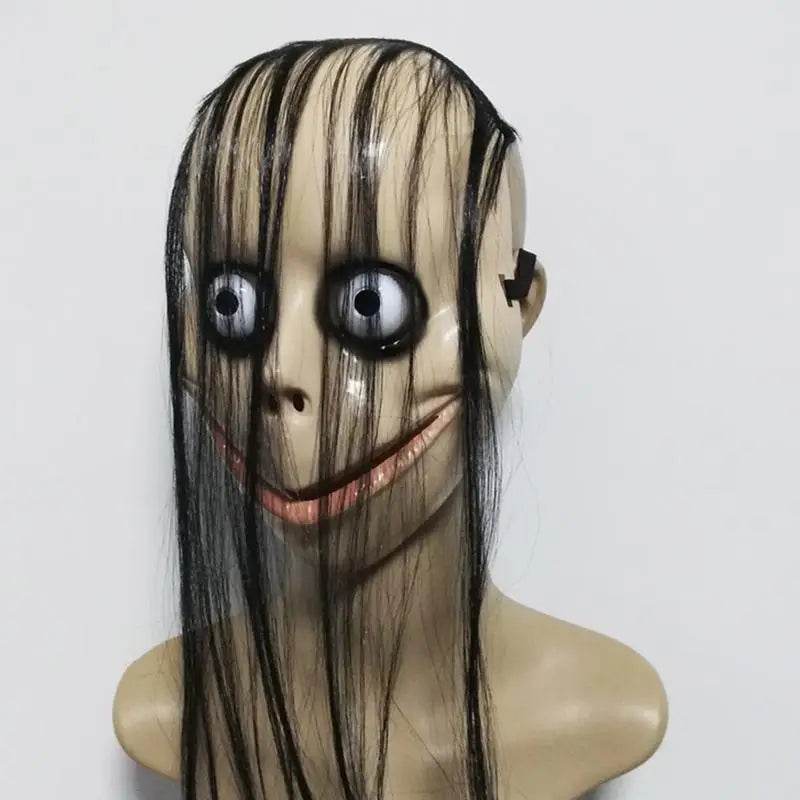 Scary Halloween Mask With Wig Long Hair For Cosplay - ToylandEU