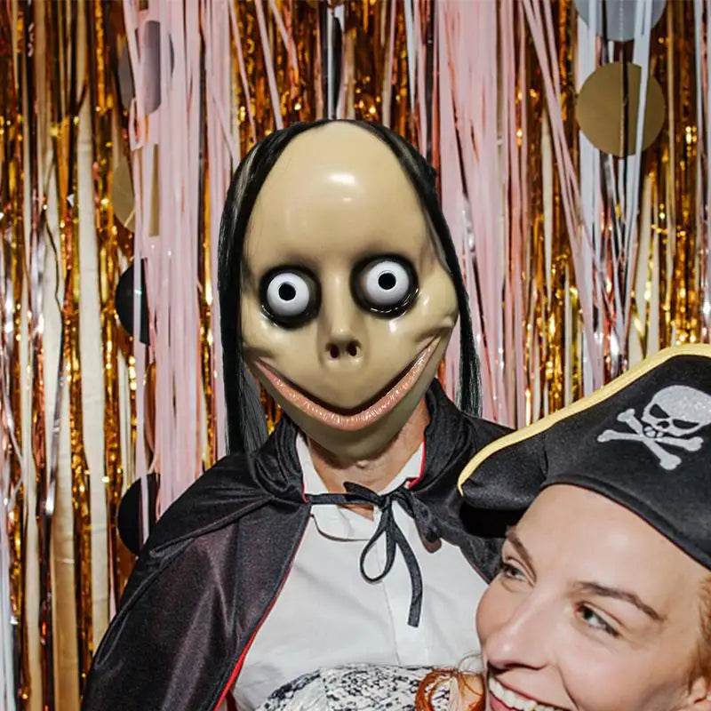 Scary Halloween Mask With Wig Long Hair For Cosplay - ToylandEU