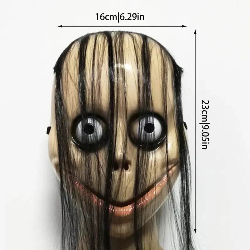 Scary Halloween Mask With Wig Long Hair For Cosplay - ToylandEU