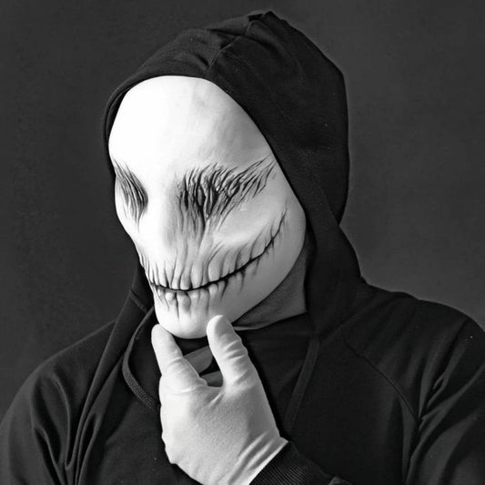 Scary Latex Half Face Mask Slenderman Cosplay For Adults - ToylandEU