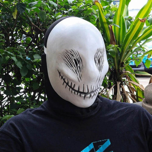 Scary Latex Half Face Mask Slenderman Cosplay For Adults - ToylandEU