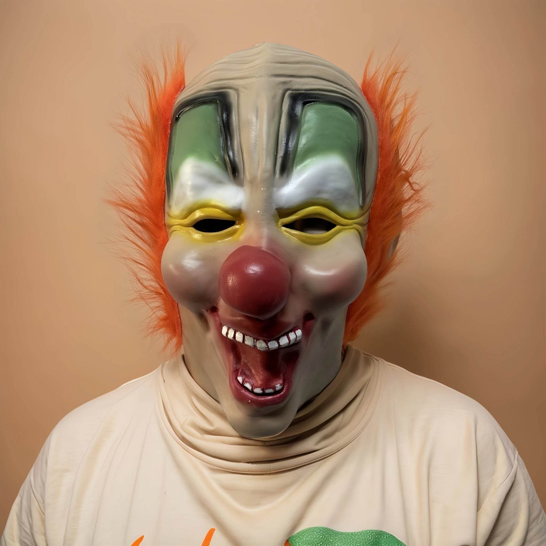 Scary Latex Mask Happy Clown Look For Halloween Cosplay - ToylandEU