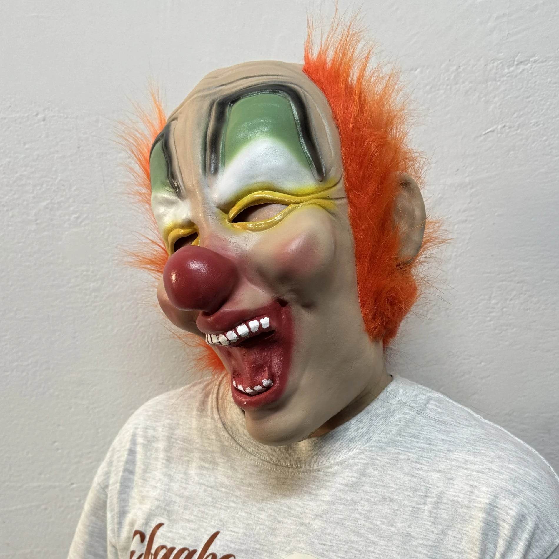 Scary Latex Mask Happy Clown Look For Halloween Cosplay - ToylandEU