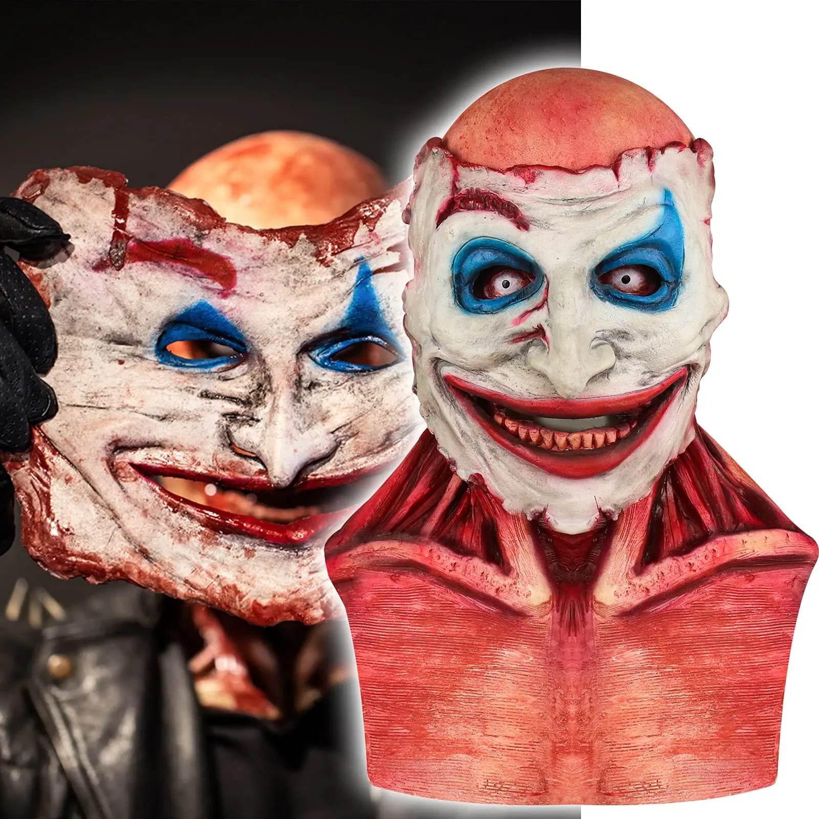 Scary Latex Mask TearOff Type Skeleton Joker Cosplay - ToylandEU