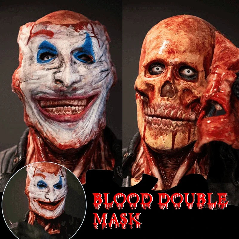 Scary Latex Mask TearOff Type Skeleton Joker Cosplay - ToylandEU