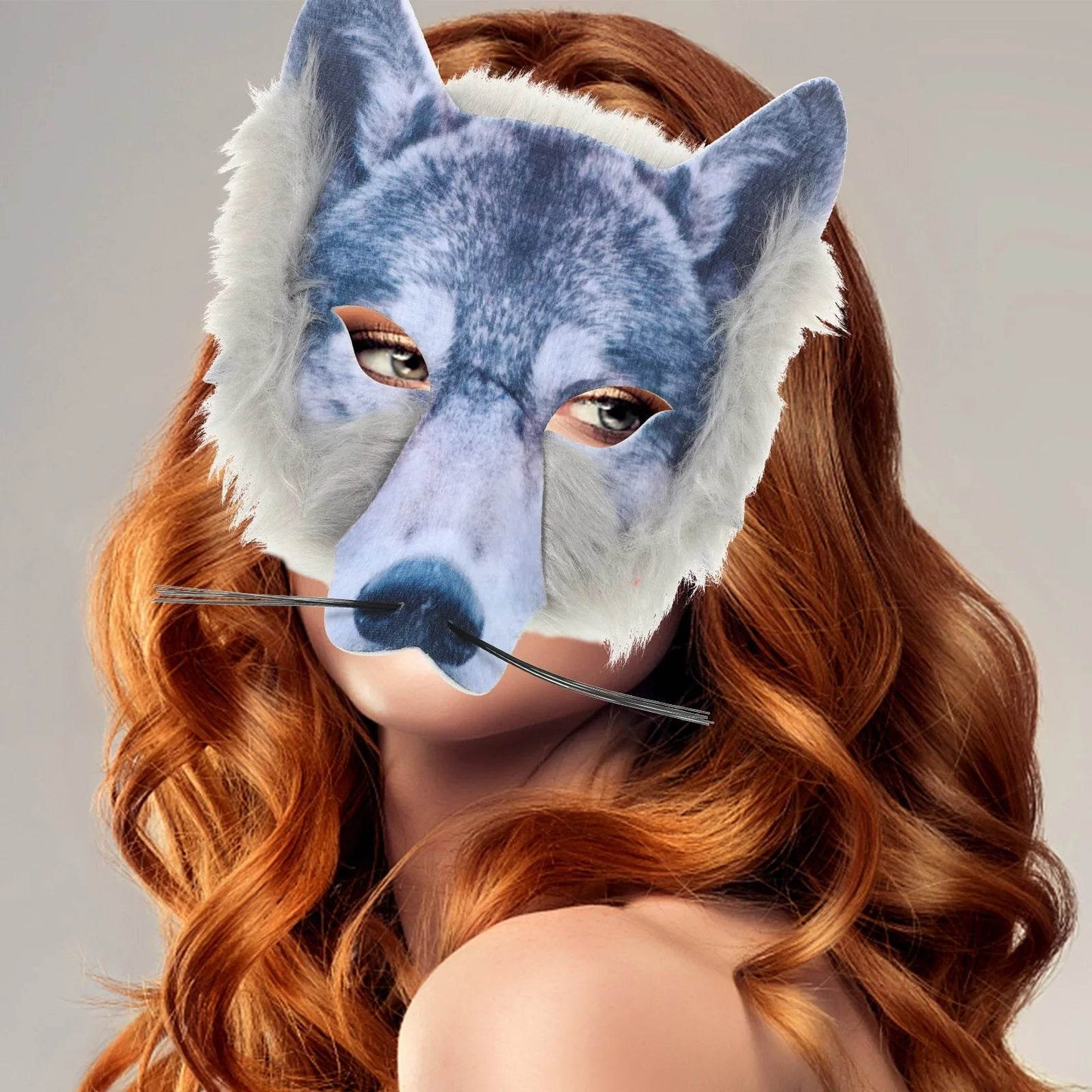 Scary Wolf Mask PVC Half Face For Halloween Cosplay - ToylandEU