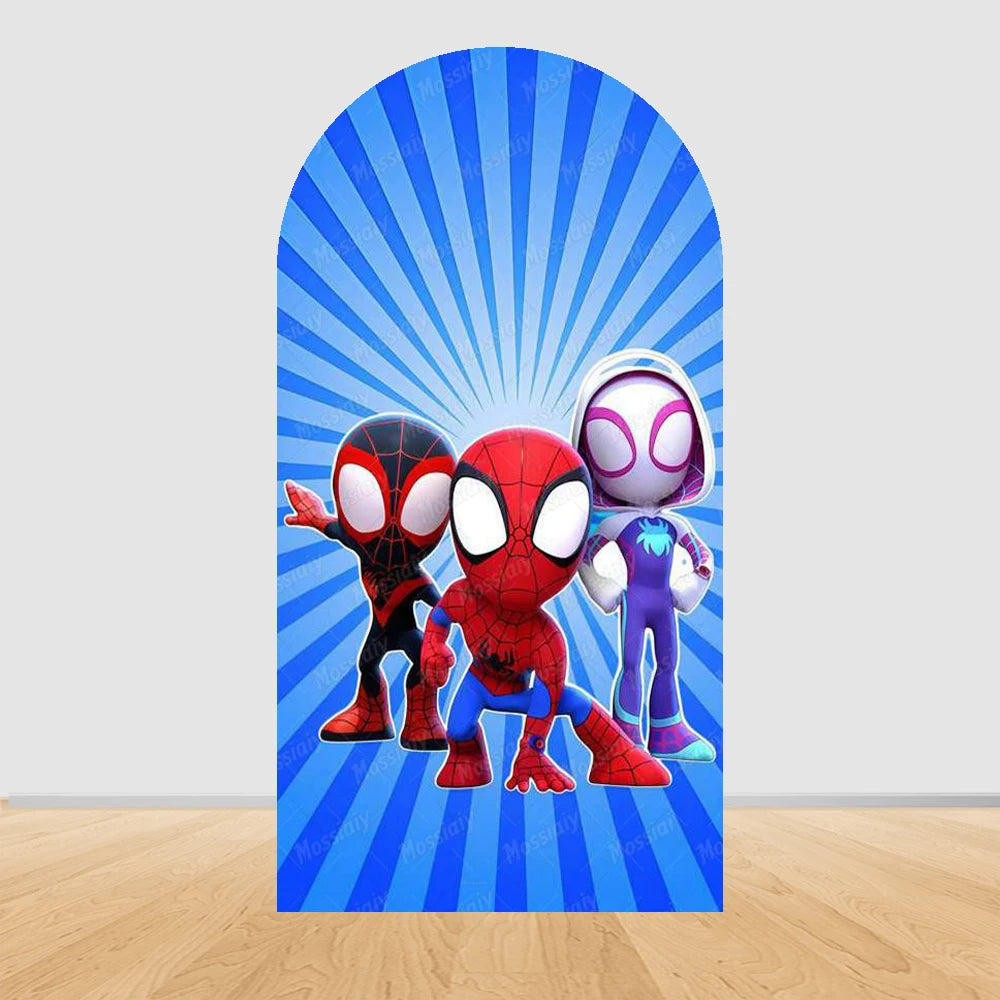 Arch Backdrop | Spider-Man Theme | Polyester | Customized