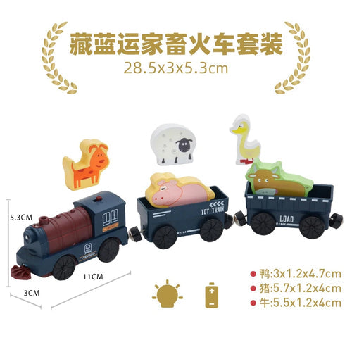 Children's Battery Operated Electric Train Set with Diecast Magnetic Locomotive ToylandEU.com Toyland EU