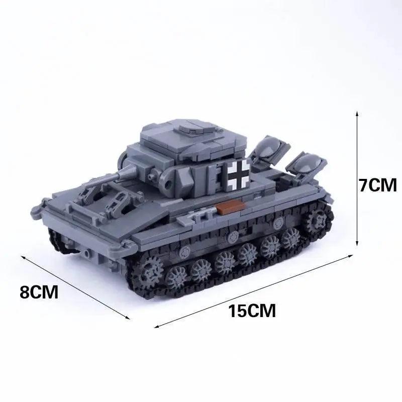 MOC Military Main Battle Tank Building Blocks WW2 Vehicle Gift Building Bricks MOC - ToylandEU