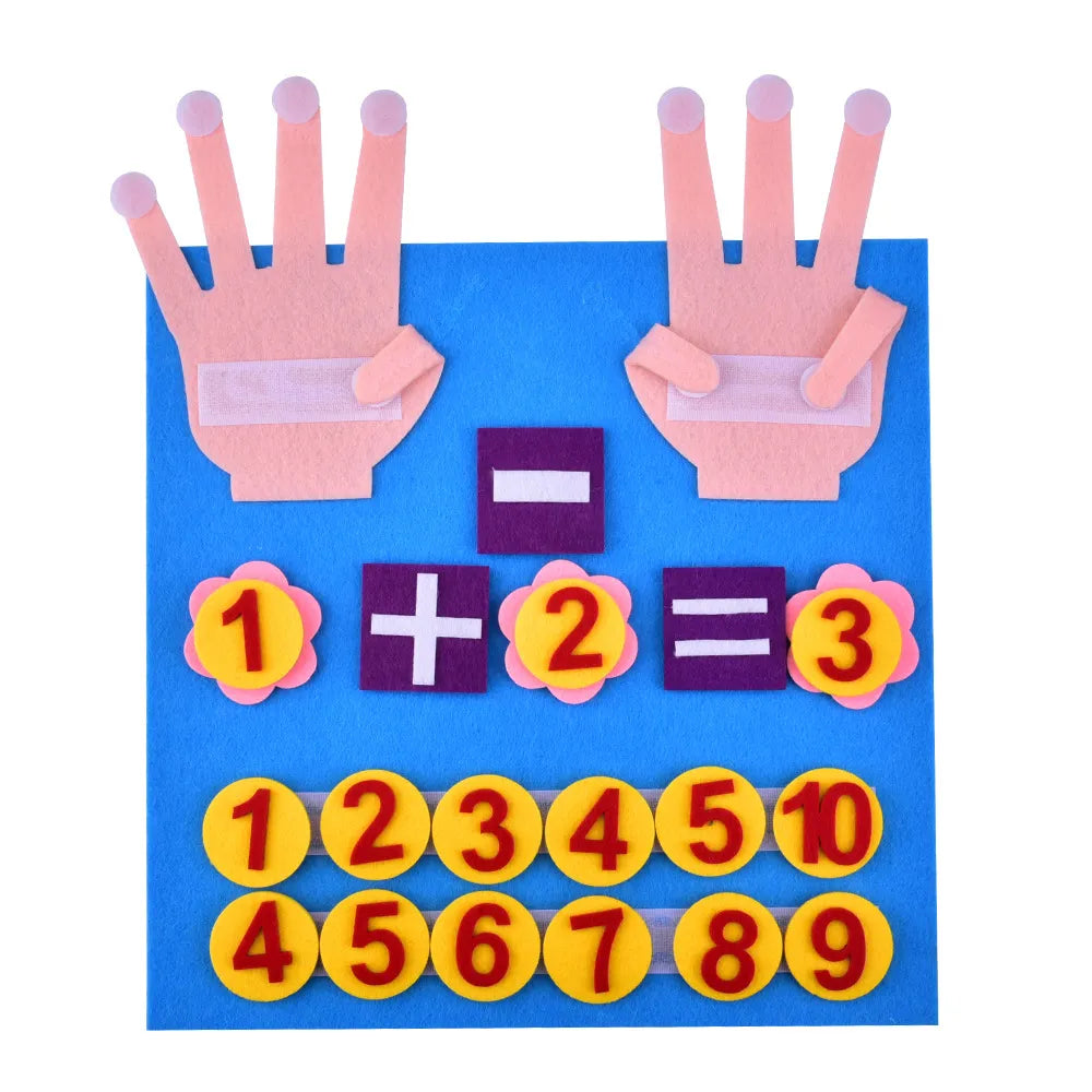 NEW Kid Montessori Toys Felt Finger Numbers Math Toy Children Counting - ToylandEU