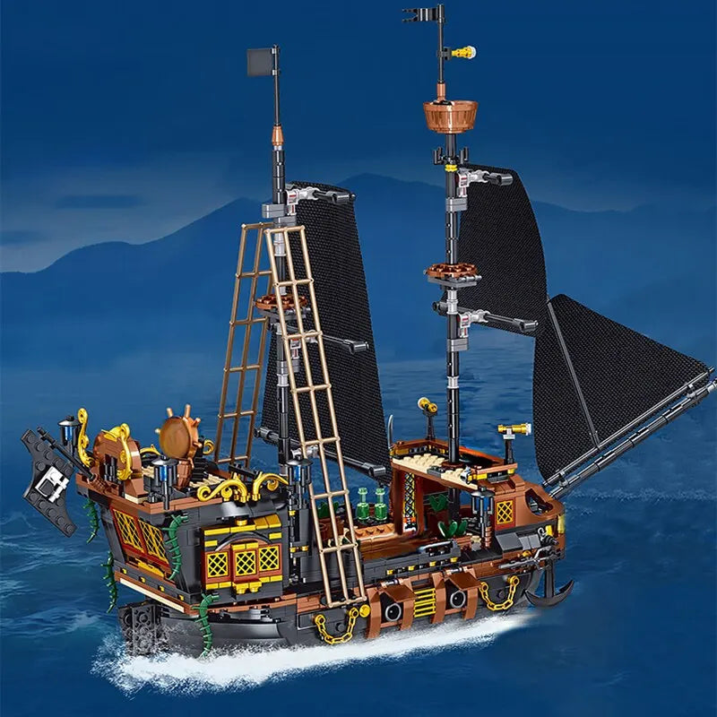 Pirate Ship Micro Building Block Set with Educational DIY Toy and Collection Item - ToylandEU