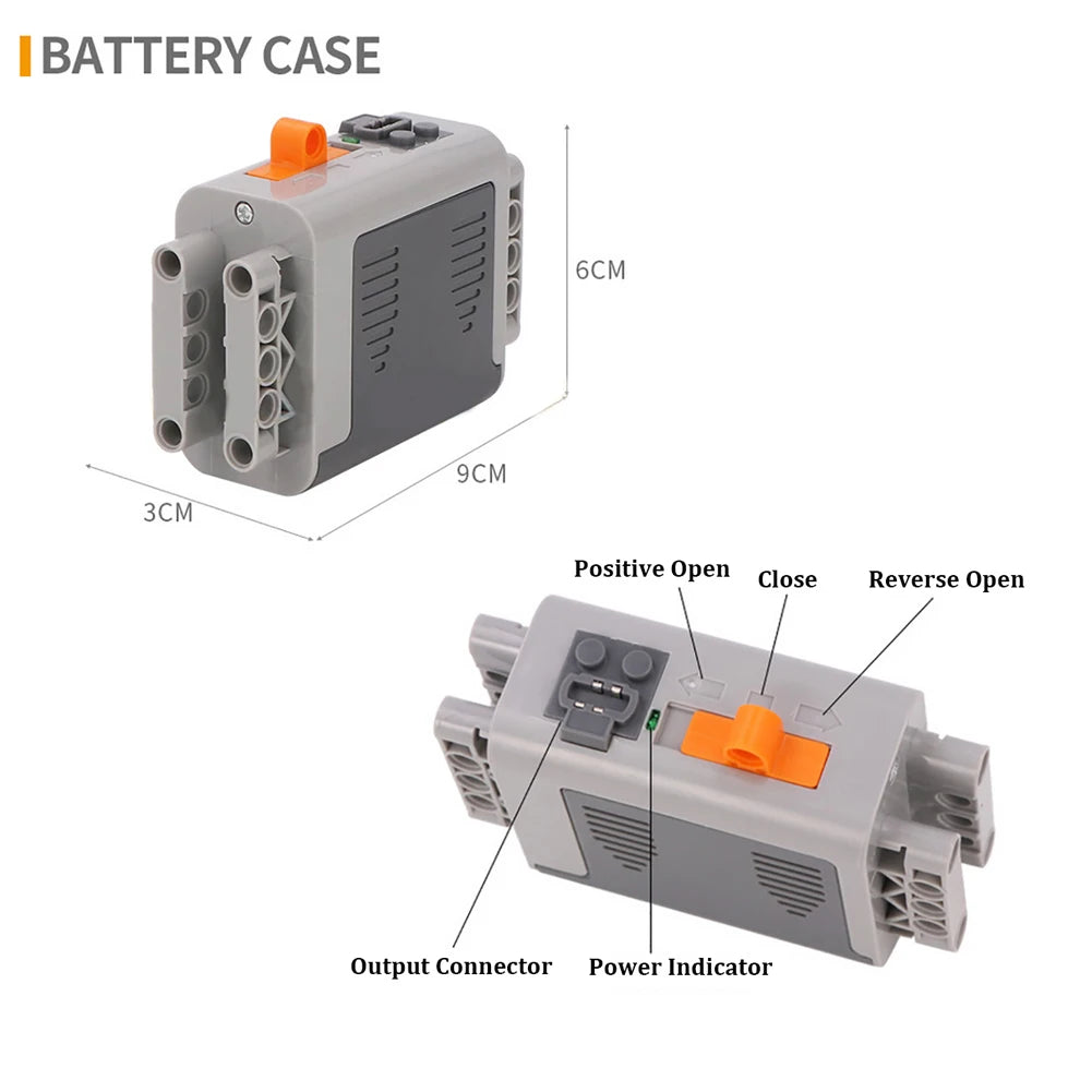 5PCS Power Functions Set: M Motor 8883, XL Motor 8882, AA Battery Box - ToylandEU