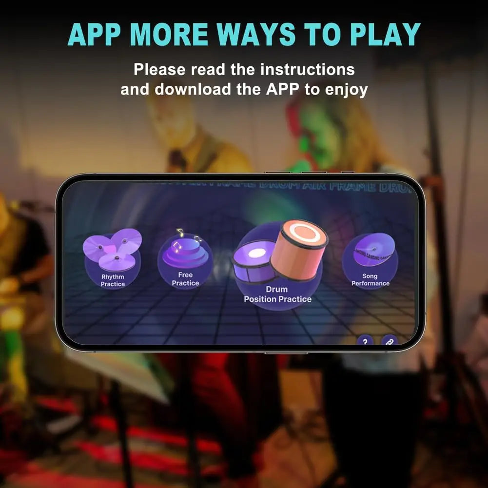 Portable Air Drum Kit With Motion Sensors For Beginners