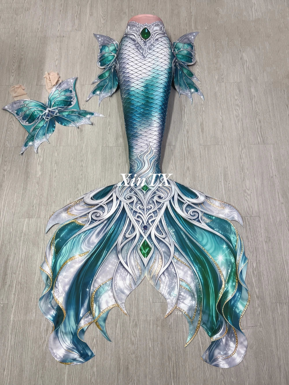 Mermaid Tail Swimsuit | Monofin Optional | Polyester Elastane | Adult