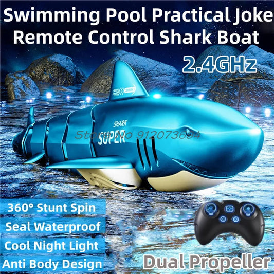 Remote Control Shark Boat with Realistic Movement and Waterproof Design