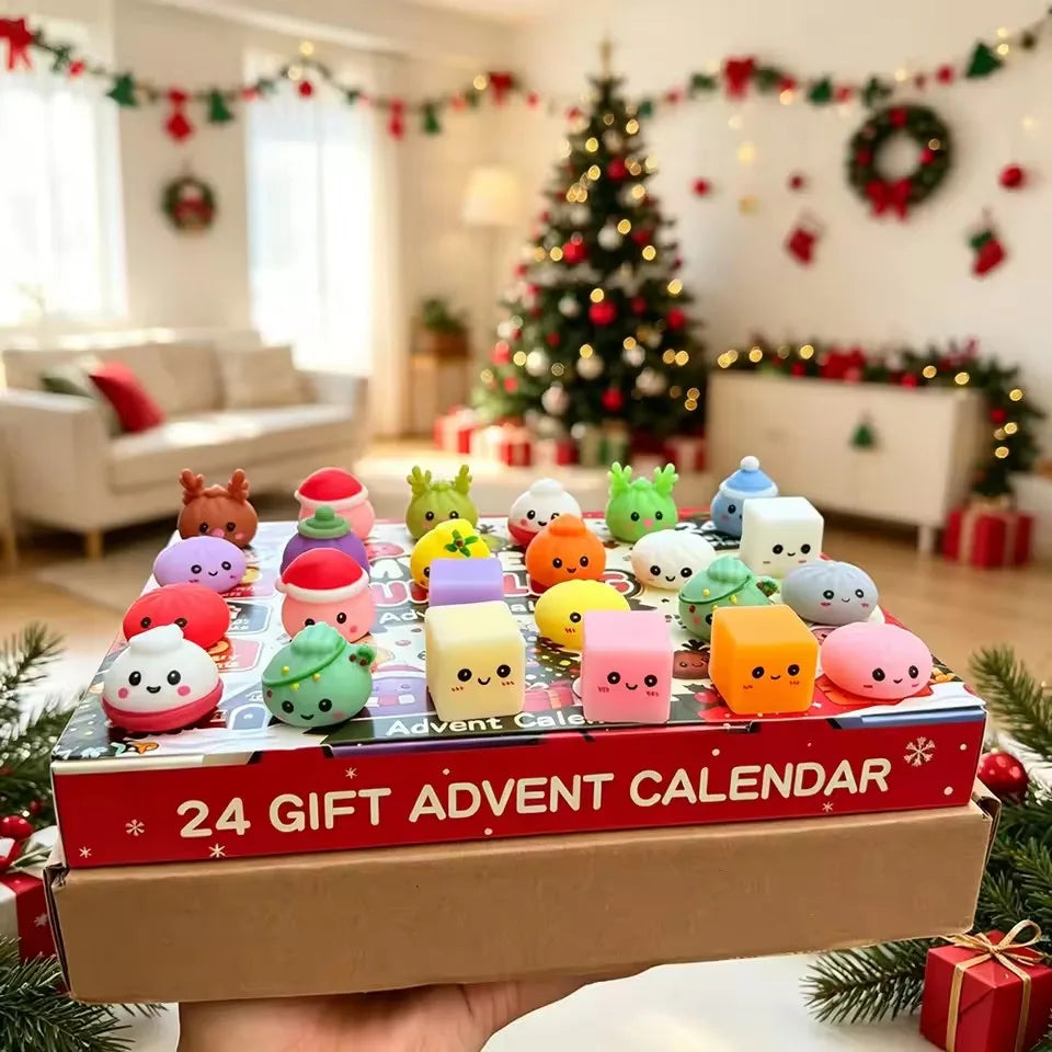Advent Calendar | 2026 Christmas Squishies | 24 Day Dumpling Squishy Toys | Slow Rising Sensory Decor Gift