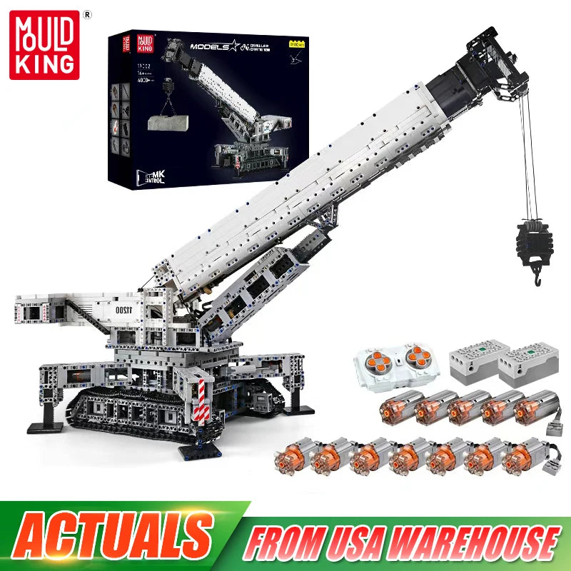 Motorized Crane Set | Remote Controlled | Lego Compatible | For Kids